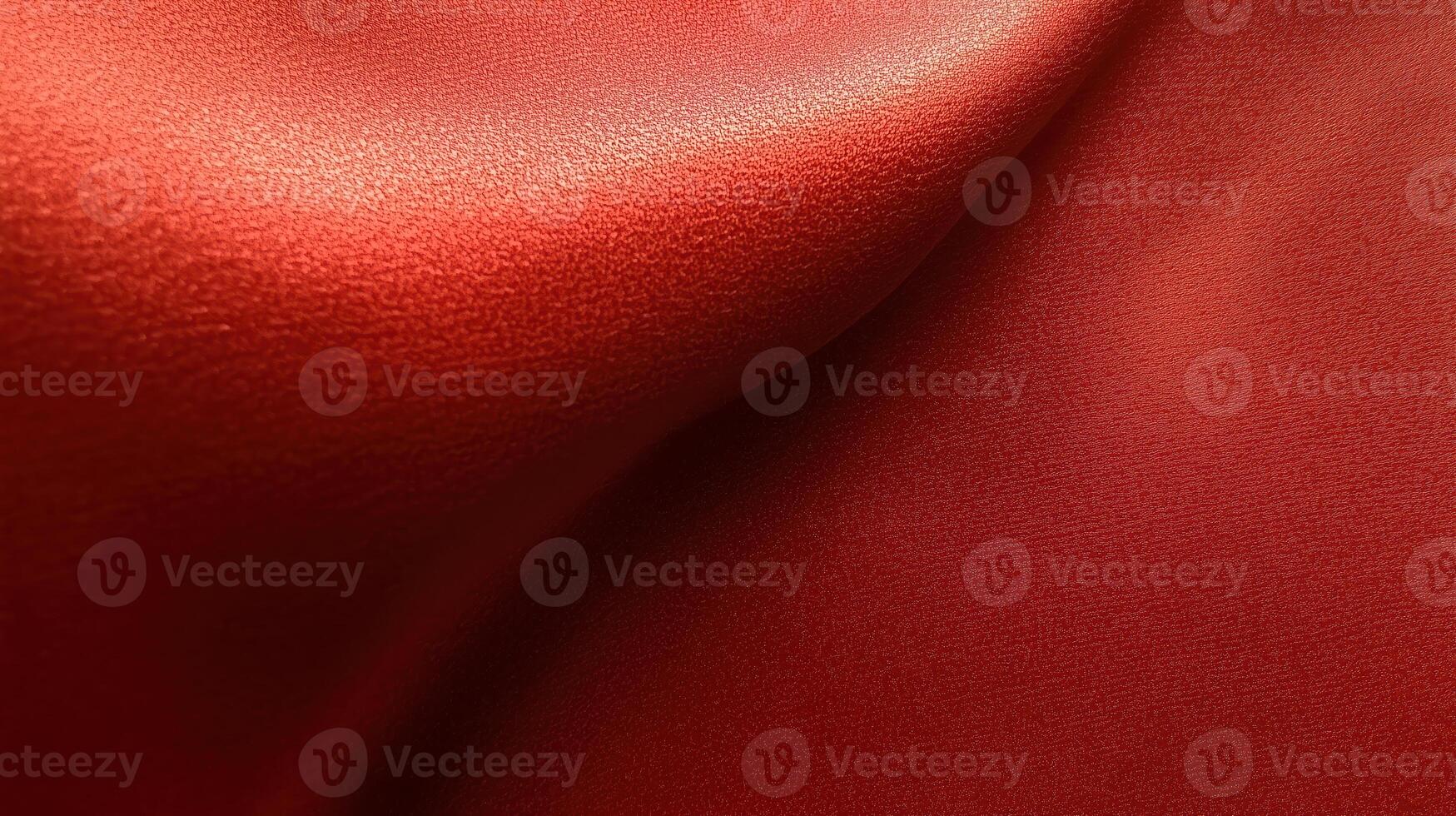 Smooth Red Fabric Fold Texture Background - Abstract Satin or Silk Cloth Surface with Soft Light and Shadow photo