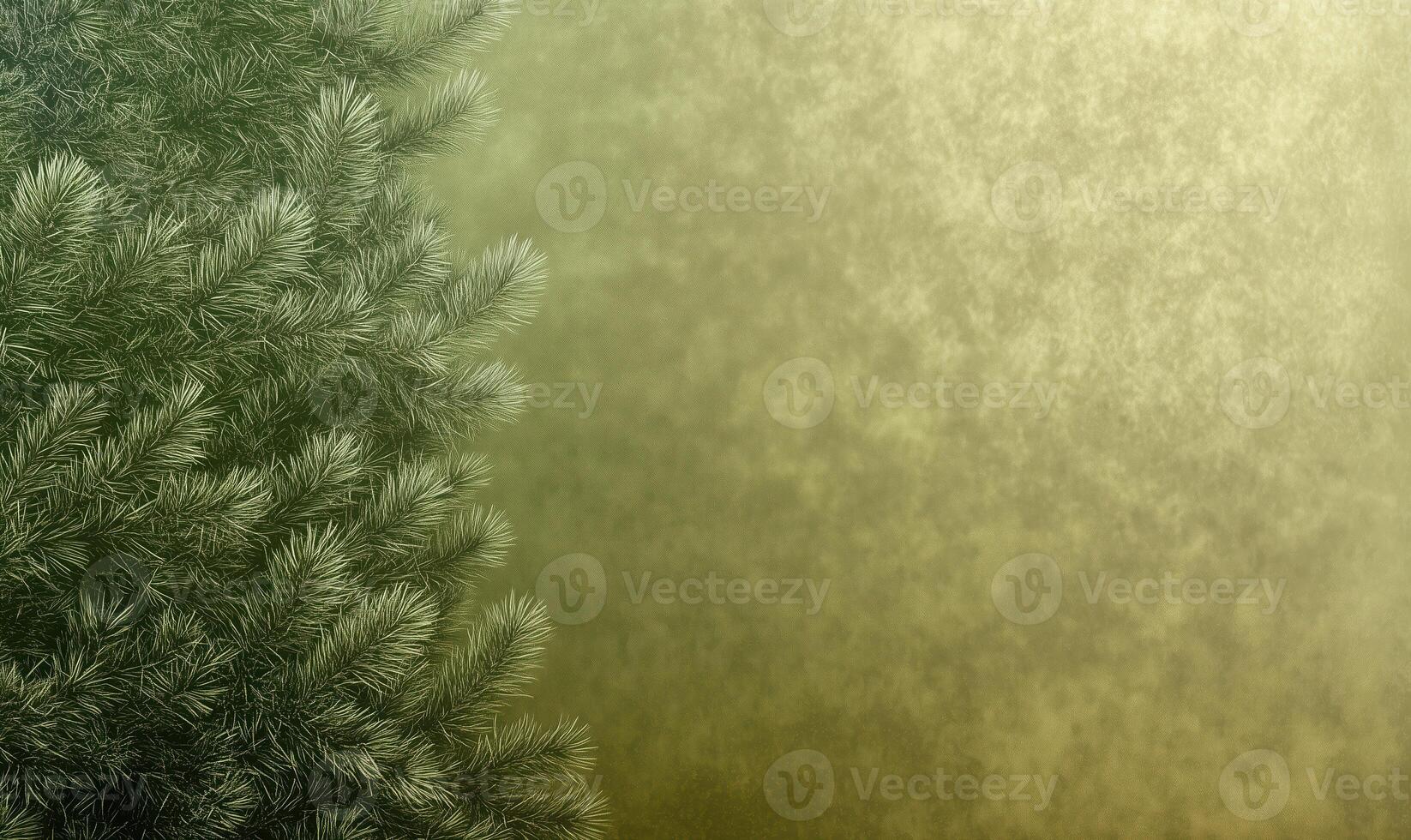 Pine Needles Texture on Gold Background - Abstract Nature Meets Luxury Design with Evergreen Foliage Edge photo
