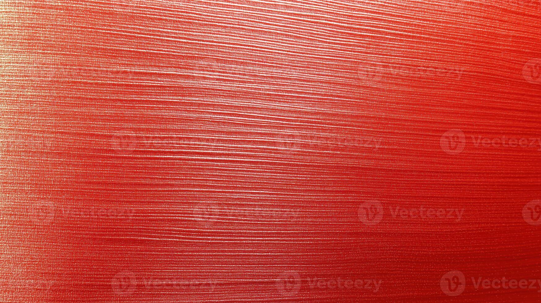 Bright Red Brushed Texture Background - Abstract Surface with Horizontal Lines Pattern and Vibrant Color photo