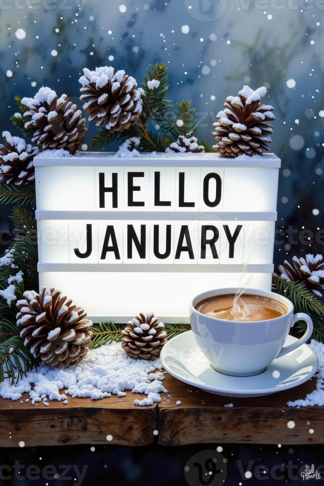 Hello january wallpaper photo