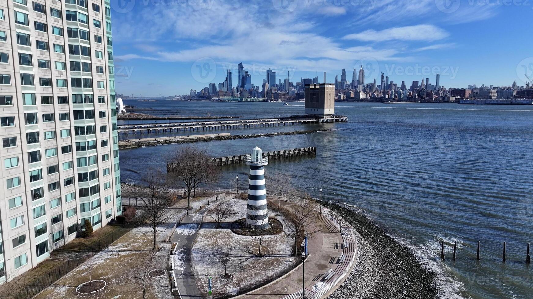 Beauty Lighthouse Point in Jersey City New Jersey in United States. Travel New York. photo