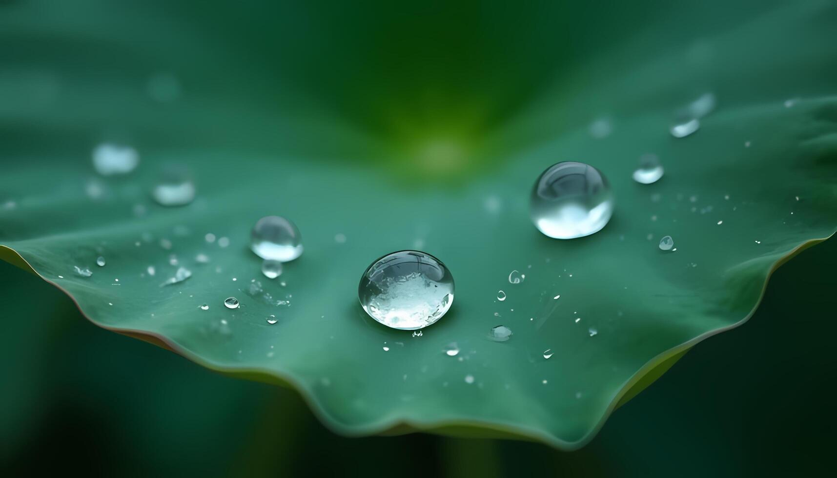 Water Droplets on Lotus Leaf Green Nature Photography photo