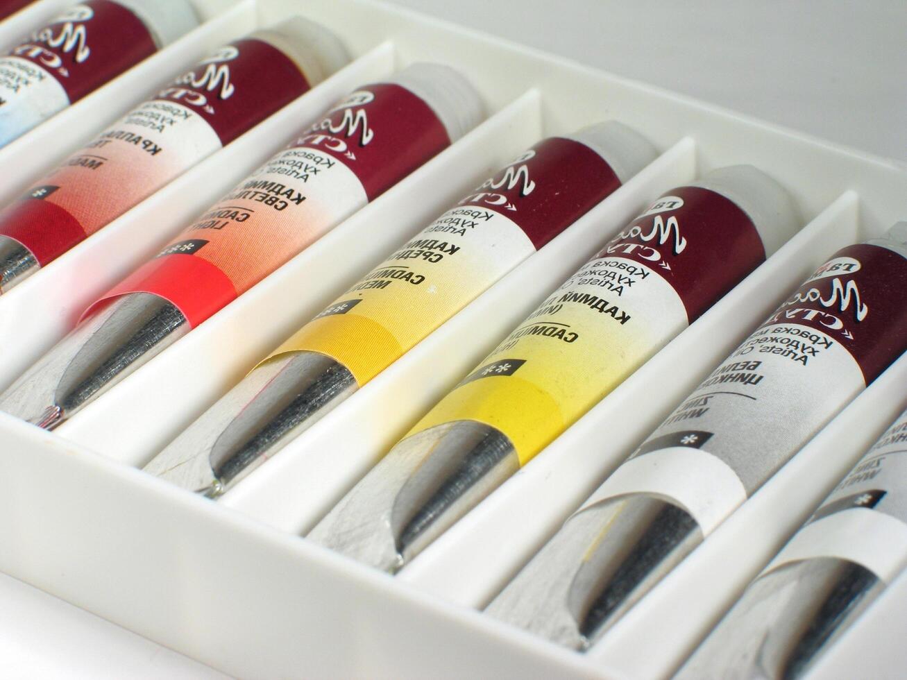 Assorted Tubes of Oil Paint wallpaper photo