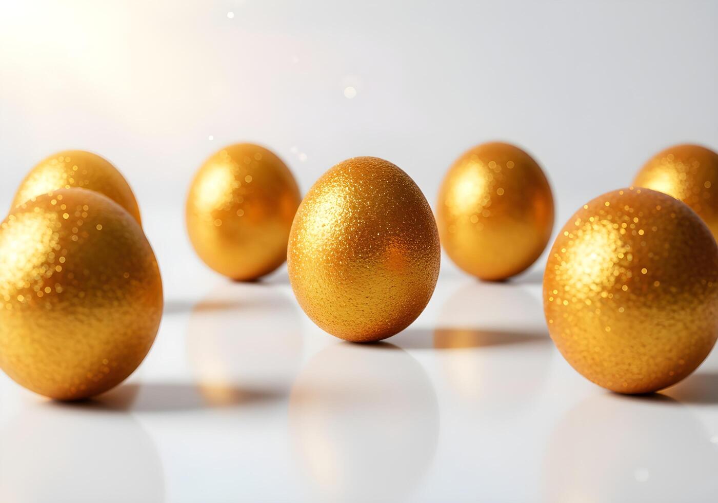 Golden Eggs Symbol of Wealth and Easter Celebration photo