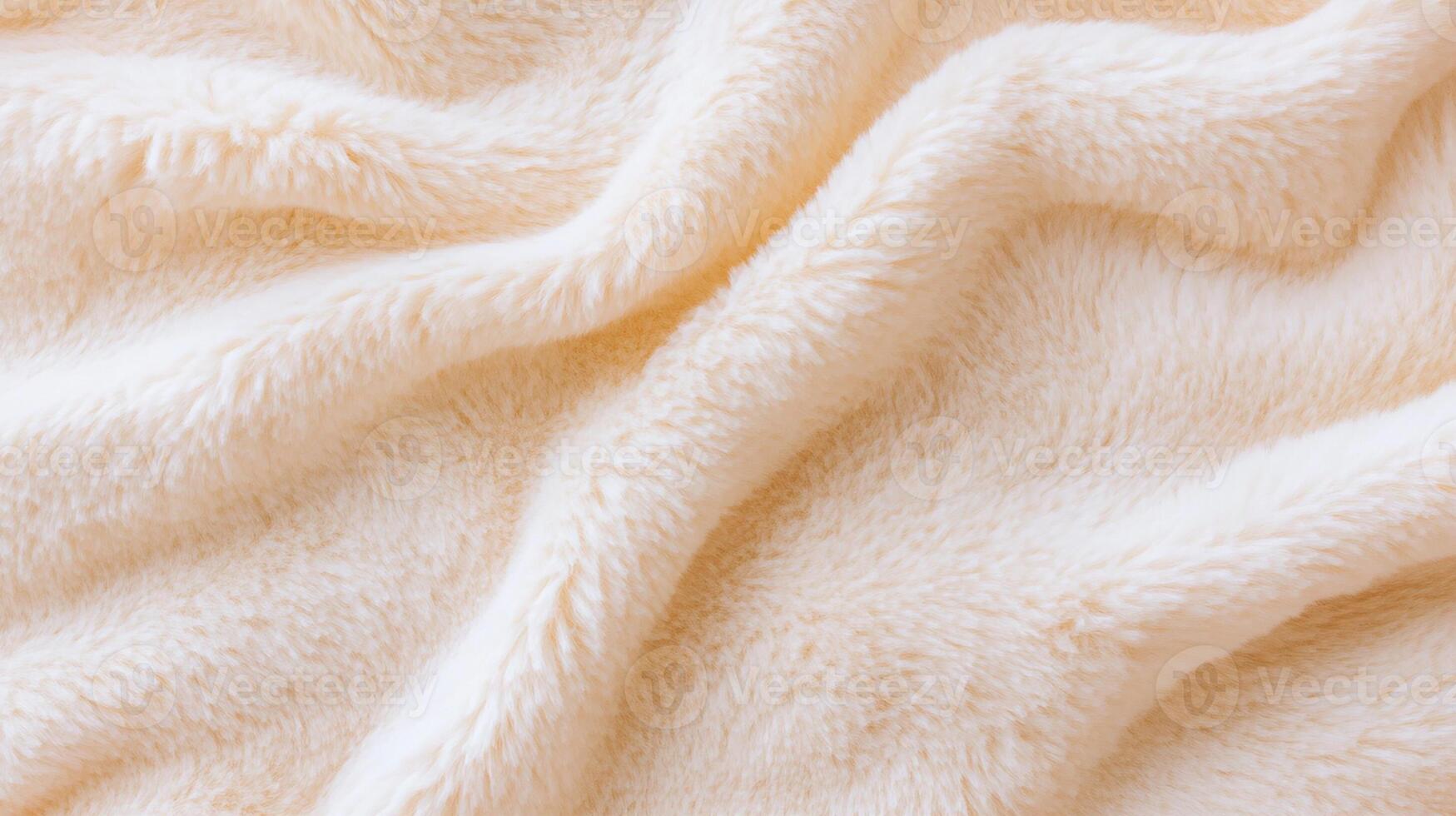 Soft Cream Fleece Fabric with Gentle Waves for Cozy Textile and Home Decor Designs photo