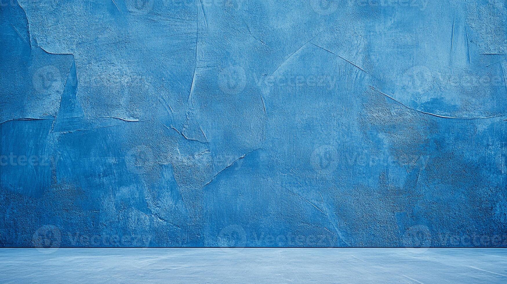 Abstract Blue Textured Wall with Smooth Finish. Artistic Background photo
