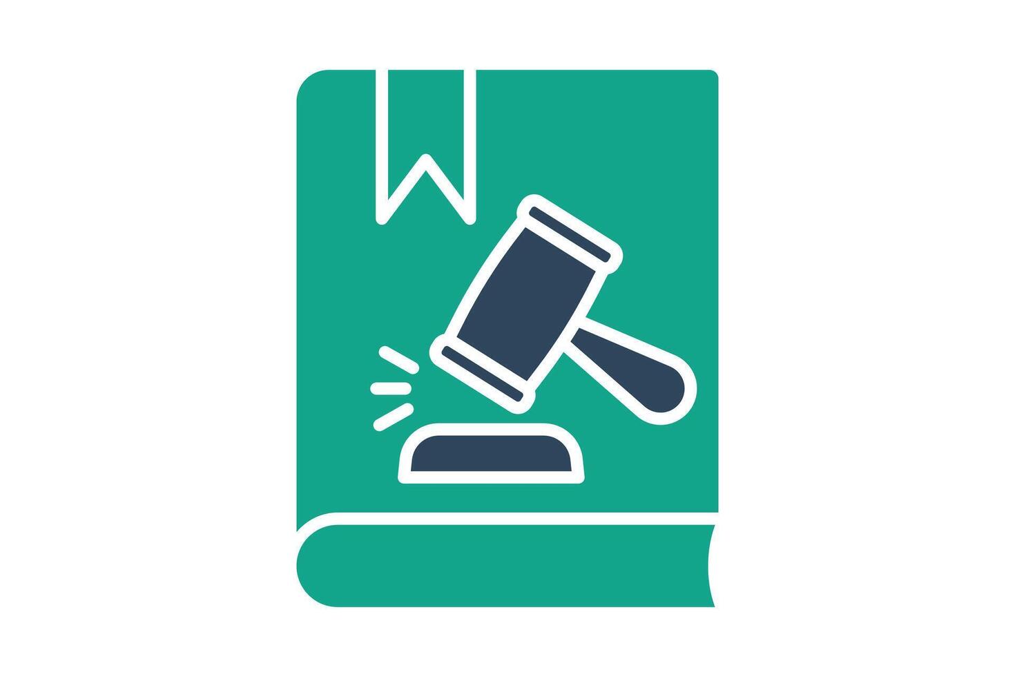 Rule icon. solid icon style. law elements illustration vector