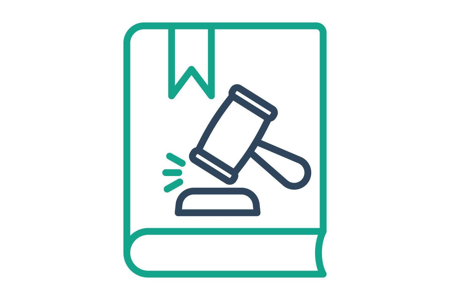 Rule icon. line icon style. law elements illustration vector