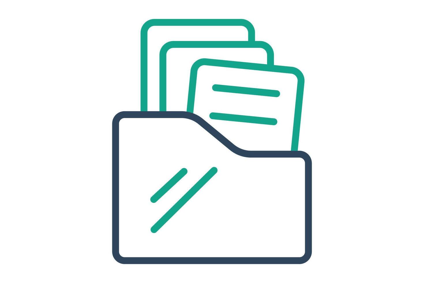 Archive icon. line icon style. icon related to law and justice. law elements illustration vector