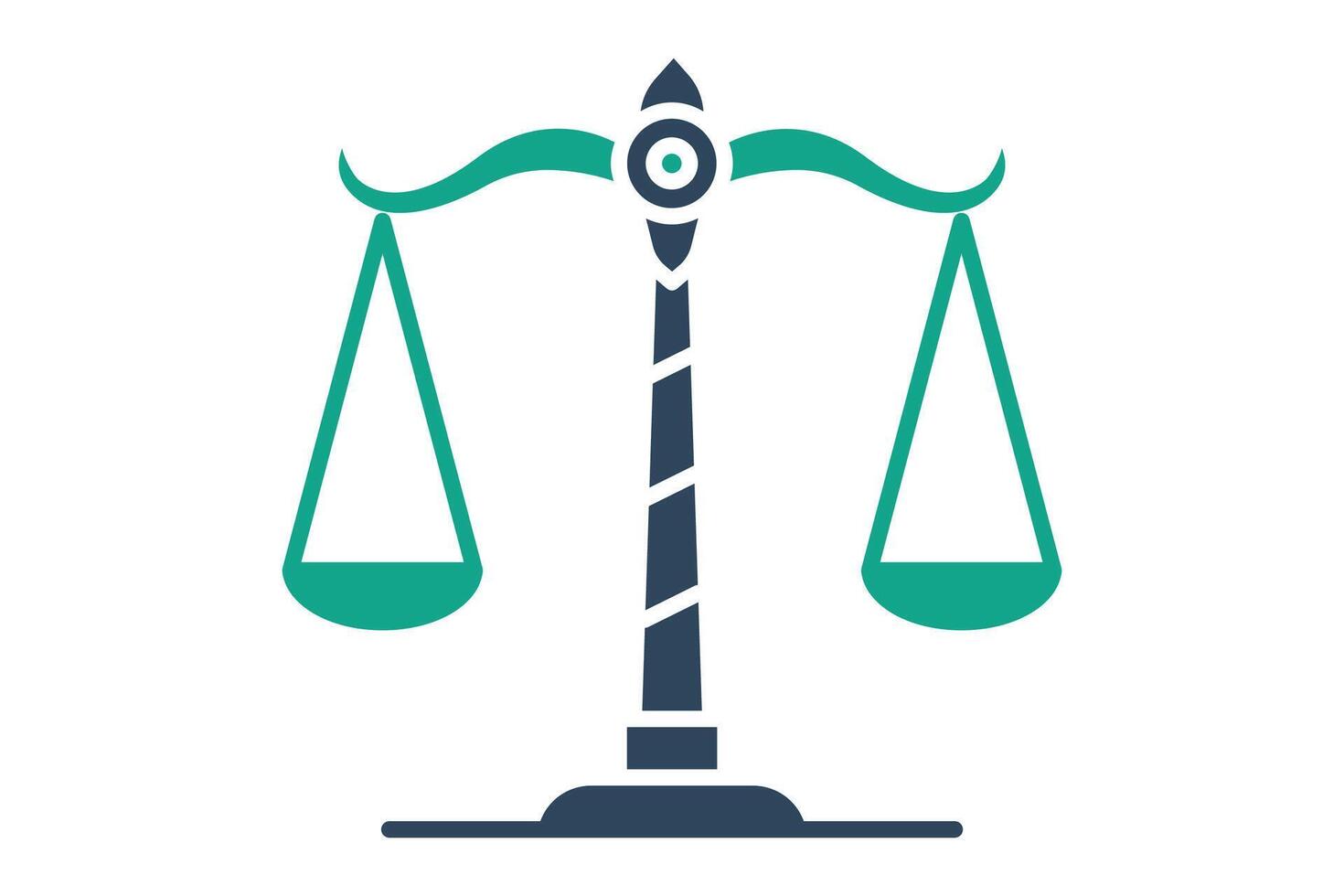Scales of justice icon. solid icon style. icon related to fairness and impartiality. law elements illustration vector