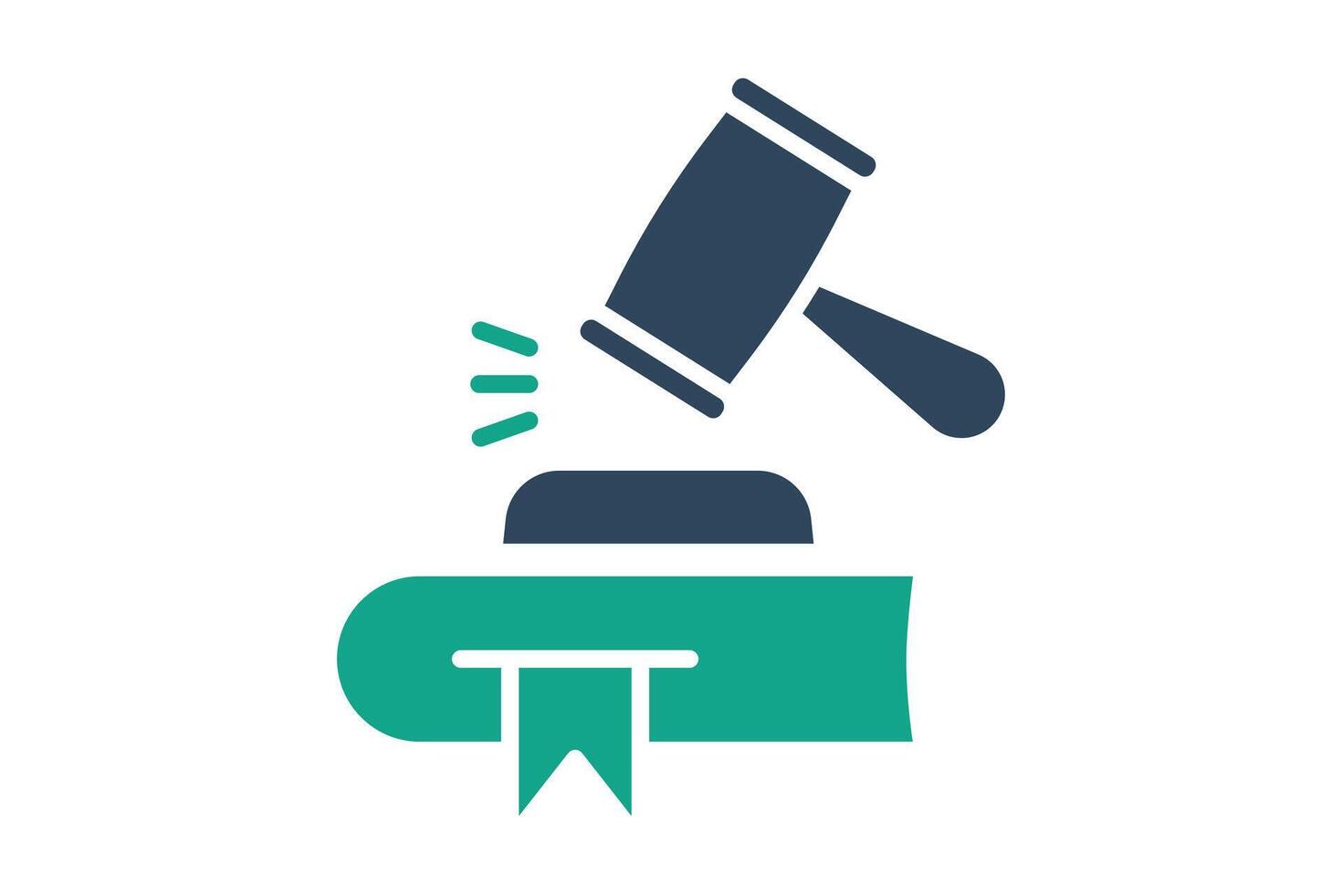 Law icon. solid icon style. law elements illustration vector