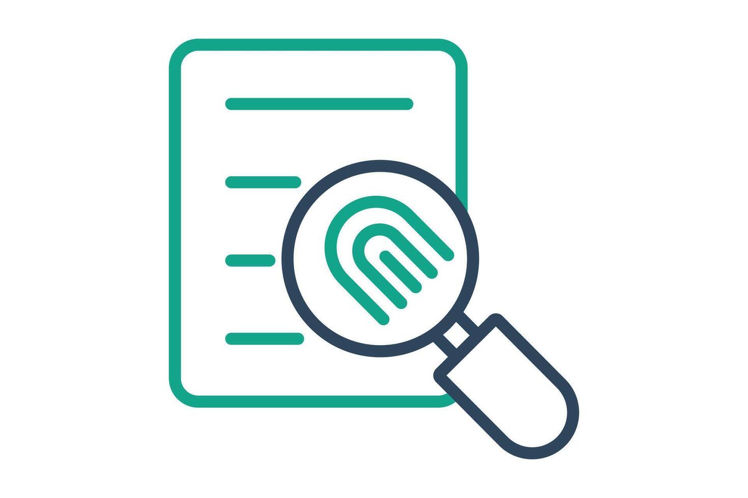 Evidence icon. line icon style. icon related to law and justice. law elements illustration vector