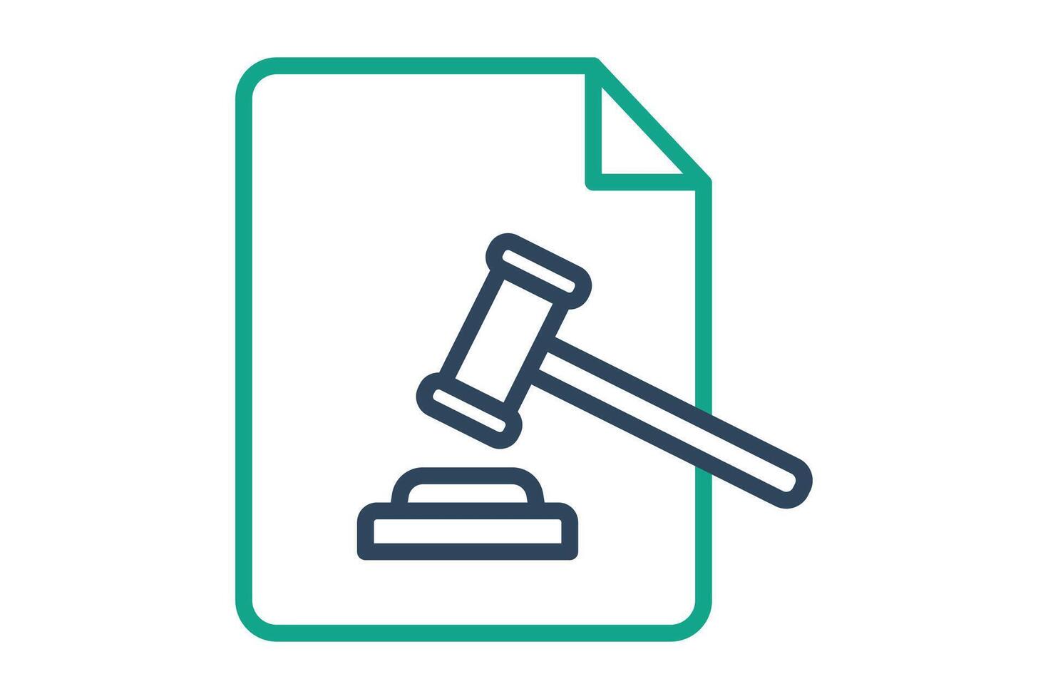 Lawsuit icon. line icon style. icon related to law and justice. law elements illustration vector