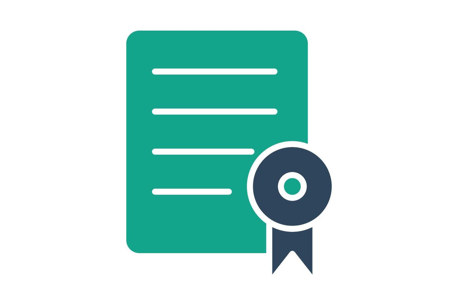 Patent icon. solid icon style. icon related to legal protection. law elements illustration vector