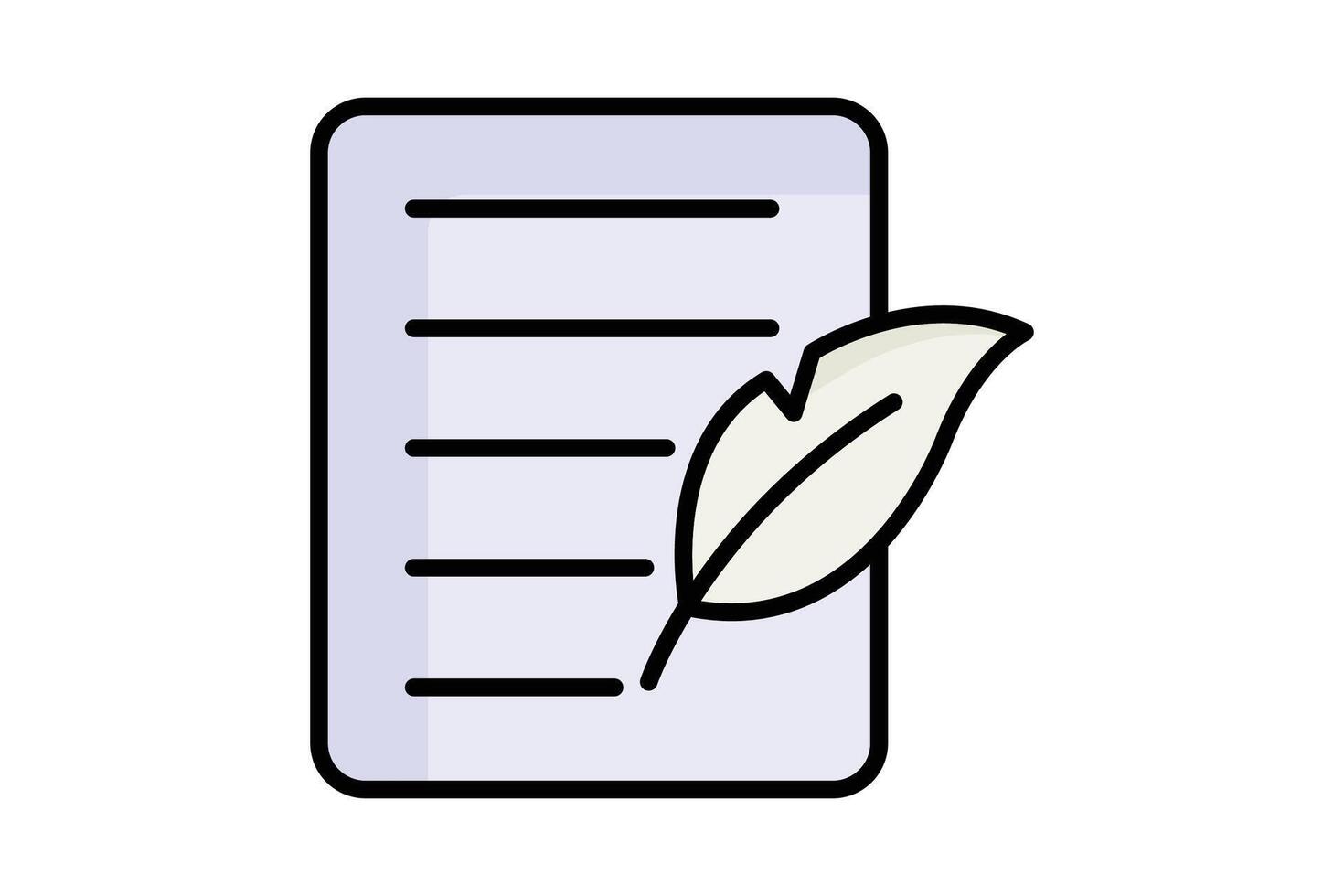 Quill icon. colored outline icon style. icon related to finality of decisions. law elements illustration vector