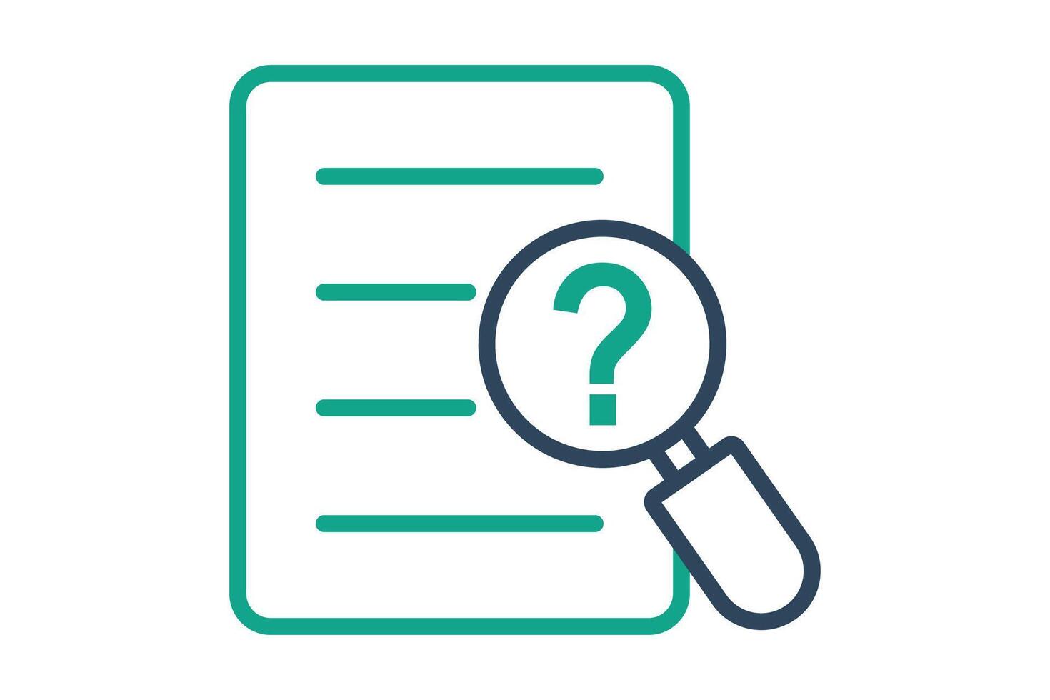 Investigation icon. line icon style. icon related to law and justice. law elements illustration vector