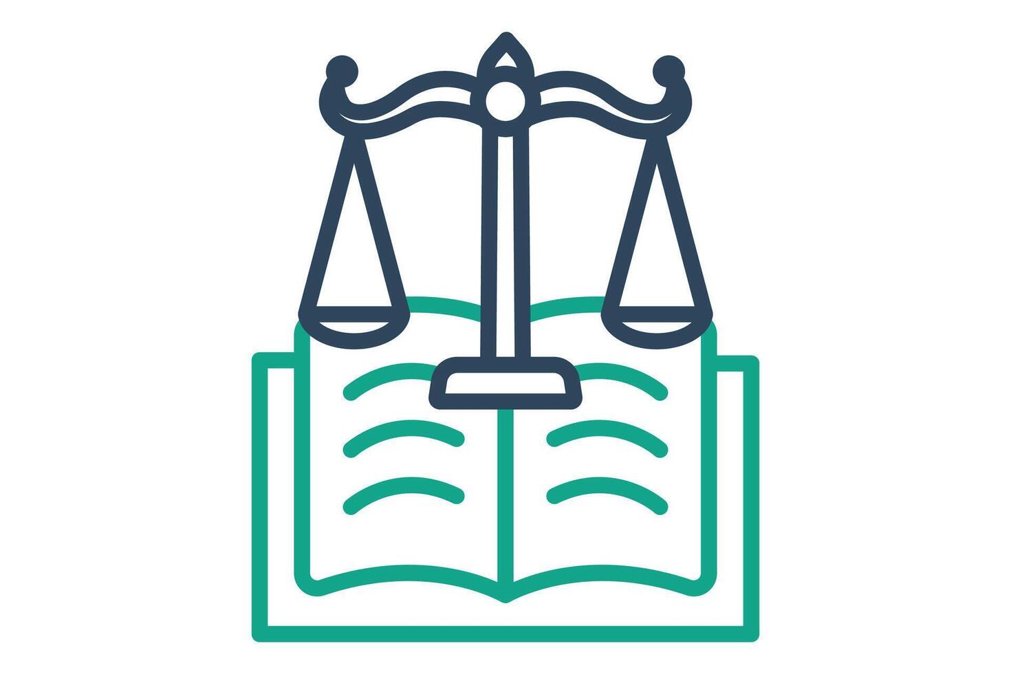 Constitution icon. line icon style. icon related to law and justice. law elements illustration vector