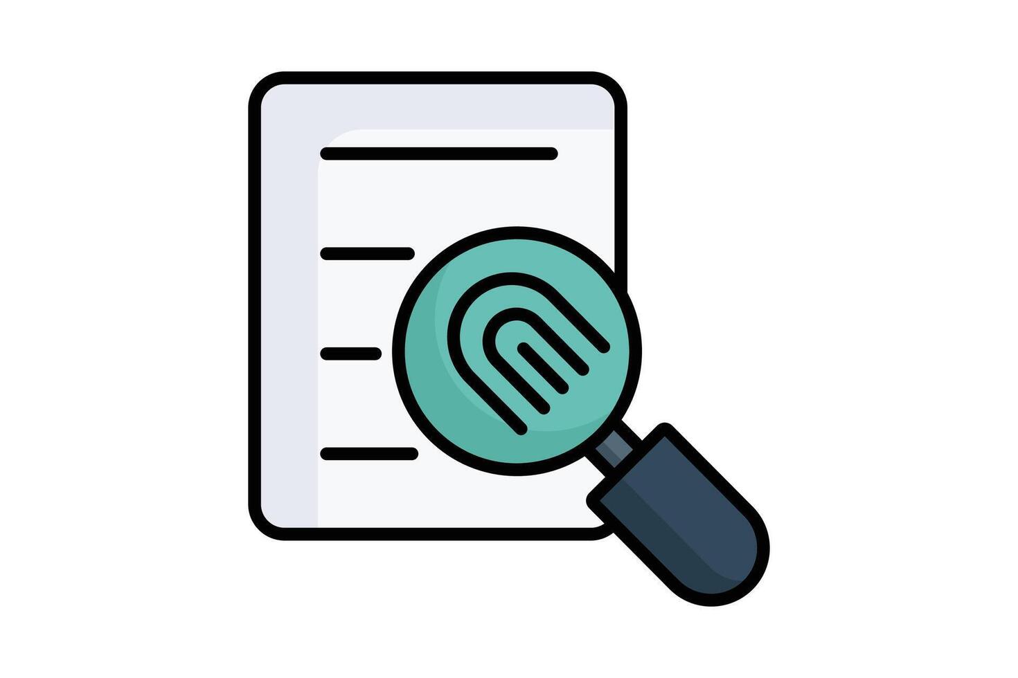 Evidence icon. colored outline icon style. icon related to law and justice. law elements illustration vector