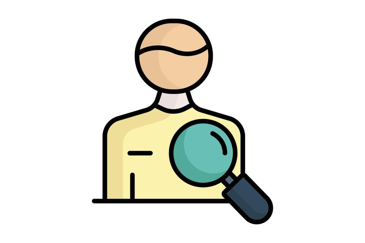 Clue icon. colored outline icon style. icon related to law and justice. law elements illustration vector