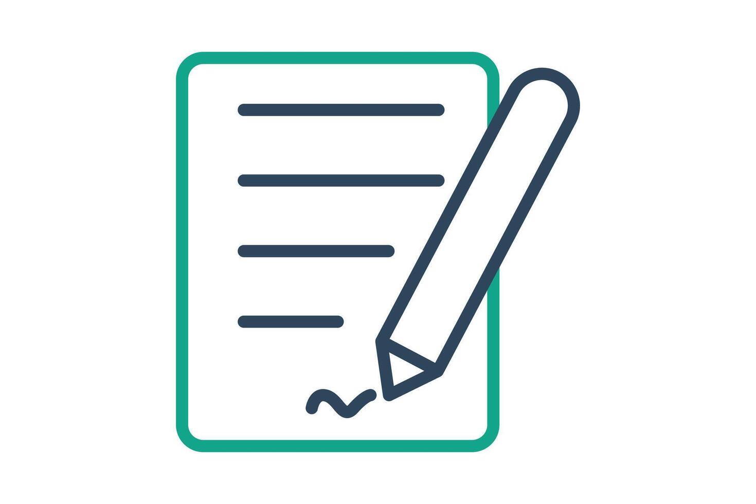 Contract icon. line icon style. icon related to law and justice. law elements illustration vector