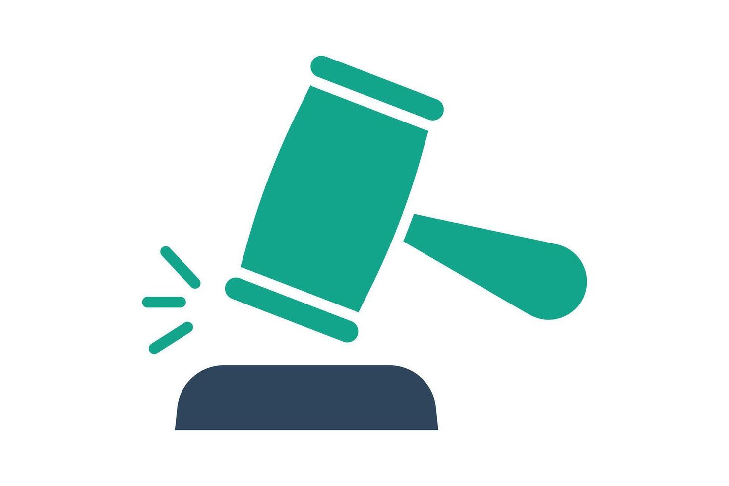 Gavel icon. solid icon style. icon related to finality of decisions. law elements illustration vector
