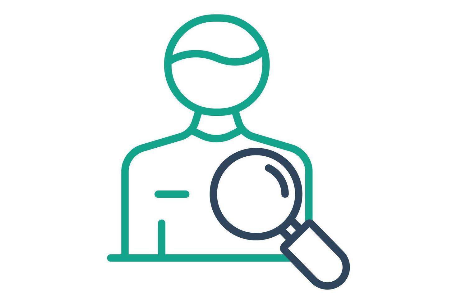 Clue icon. line icon style. icon related to law and justice. law elements illustration vector