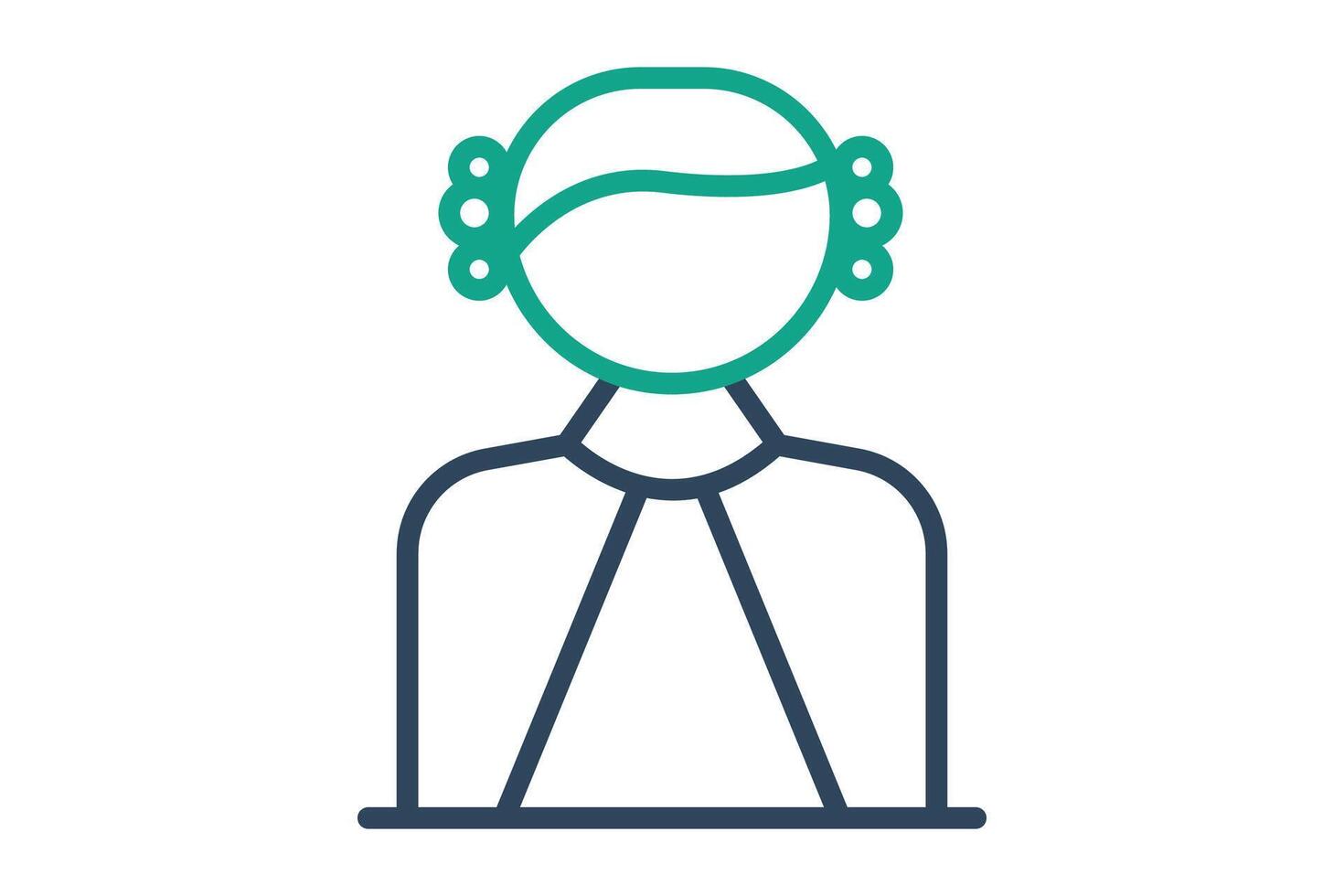 Judge icon. line icon style. icon related to decision making. law elements illustration vector