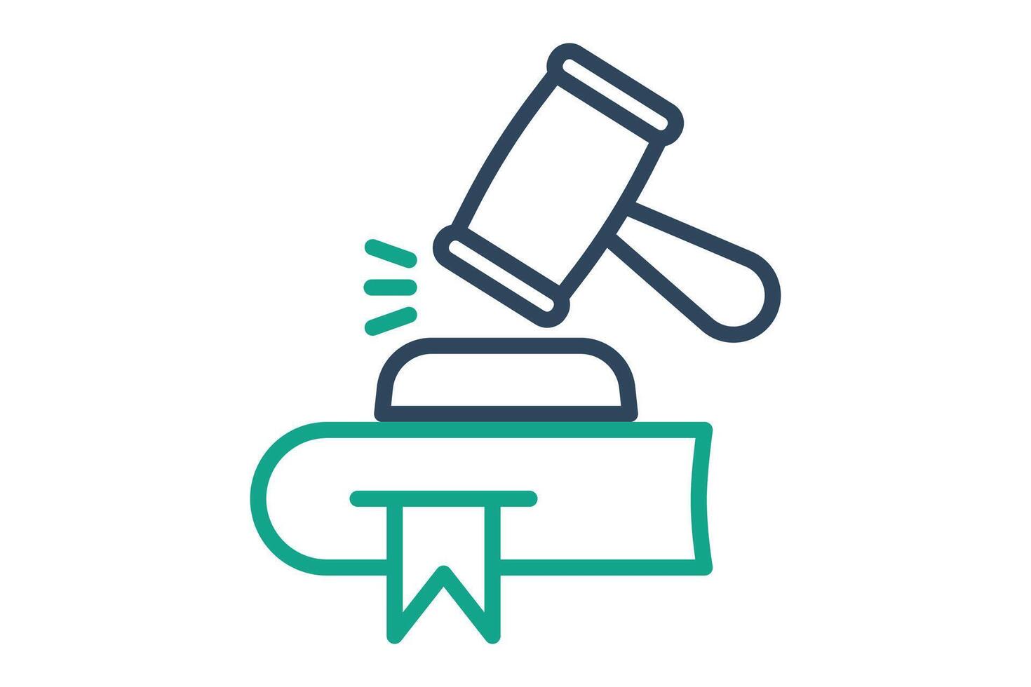 Law icon. line icon style. law elements illustration vector