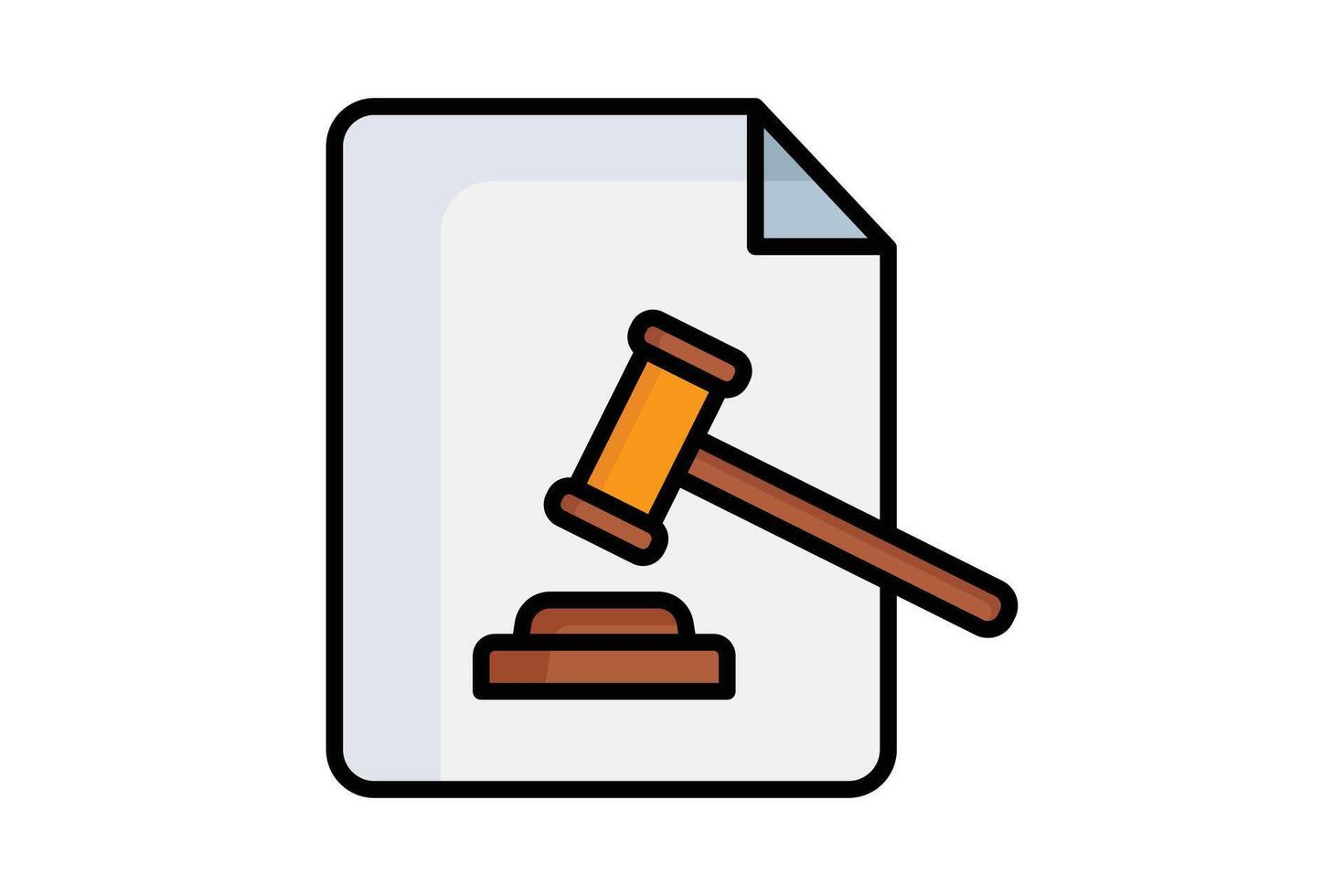 Lawsuit icon. colored outline icon style. icon related to law and justice. law elements illustration vector