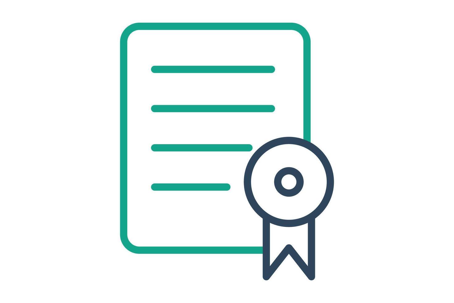 Patent icon. line icon style. icon related to legal protection. law elements illustration vector