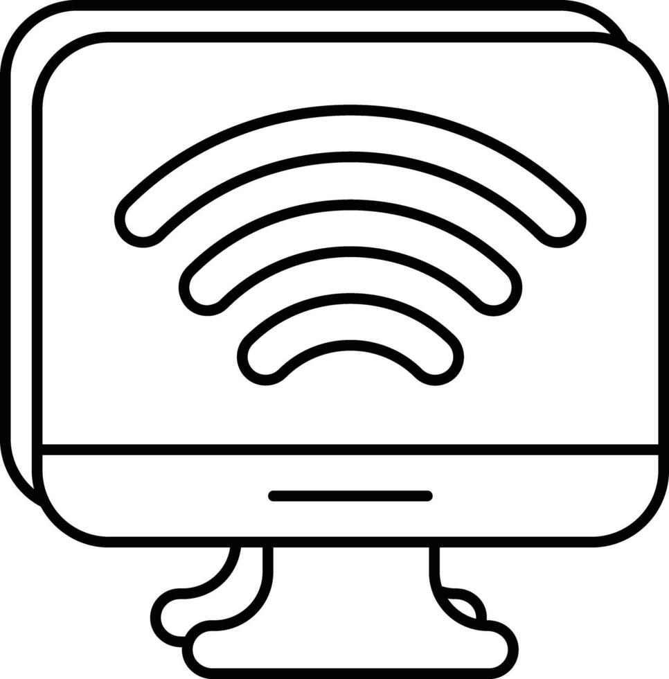 Computer Wifi User Interface Line Icons Pack and Illustrations vector