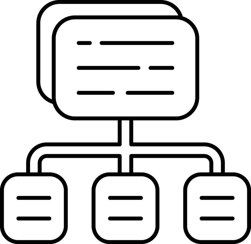 Hierarchy User Interface Line Icons Pack and Illustrations vector