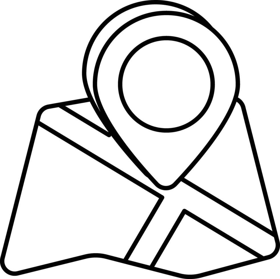 Map User Interface Line Icons Pack and Illustrations vector