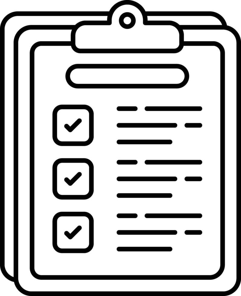Checklist User Interface Line Icons Pack and Illustrations vector