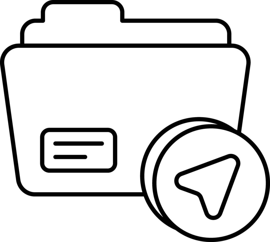 Send Folder User Interface Line Icons Pack and Illustrations vector