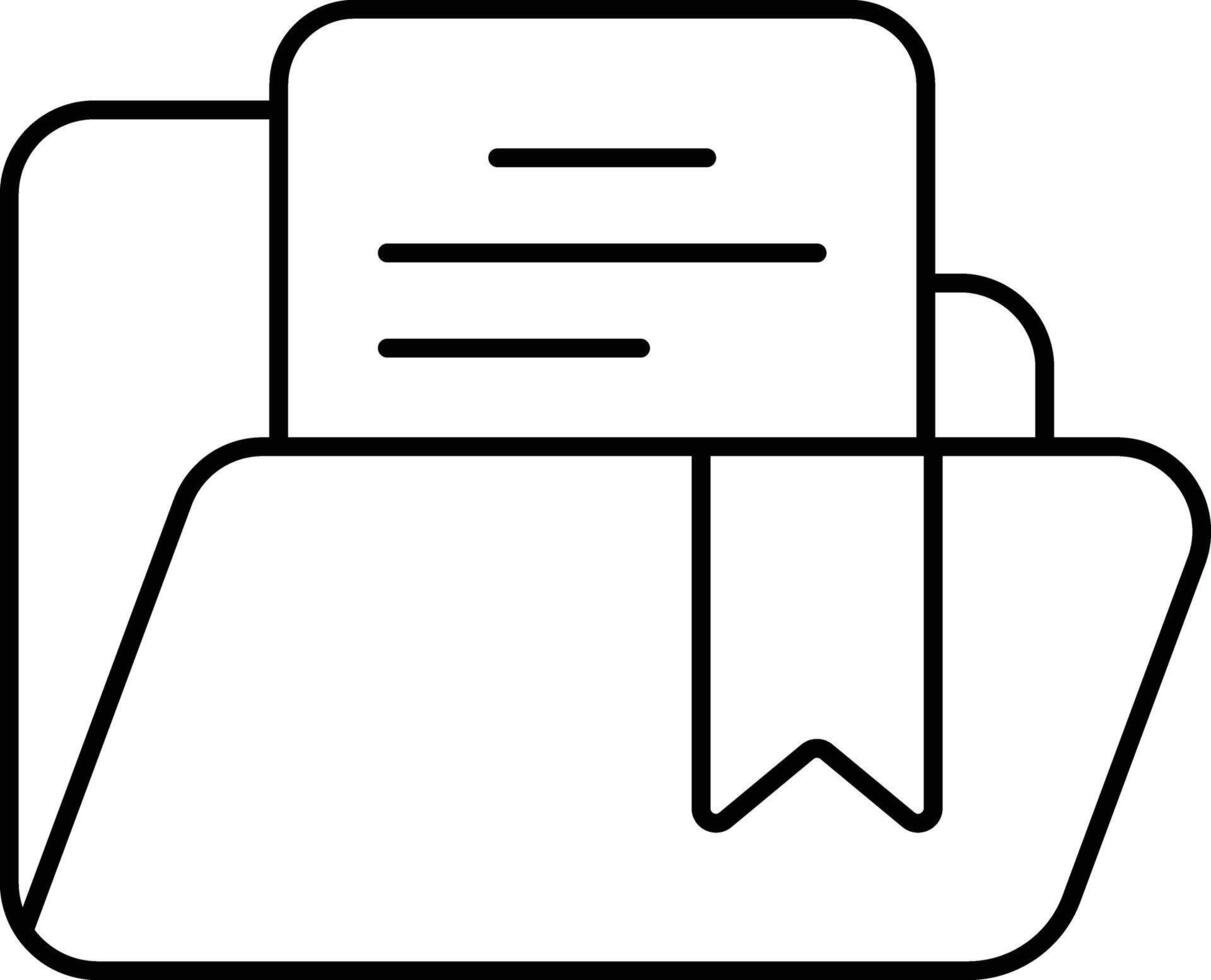 Bookmark Folder User Interface Line Icons Pack and Illustrations vector