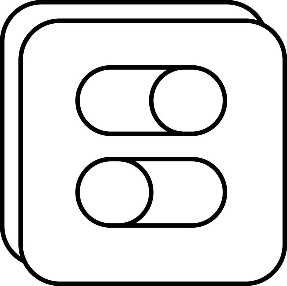 On Off Button User Interface Line Icons Pack and Illustrations vector