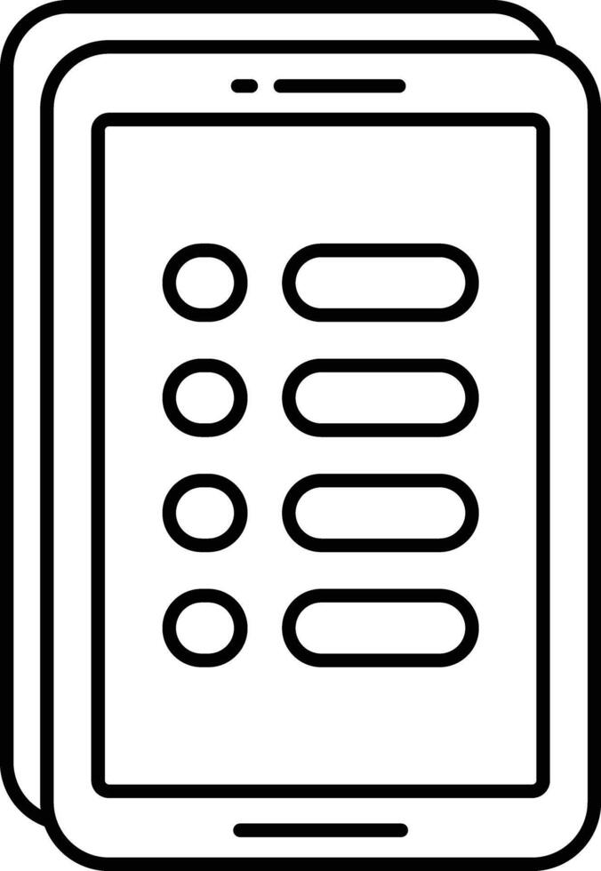 Mobile Menu User Interface Line Icons Pack and Illustrations vector