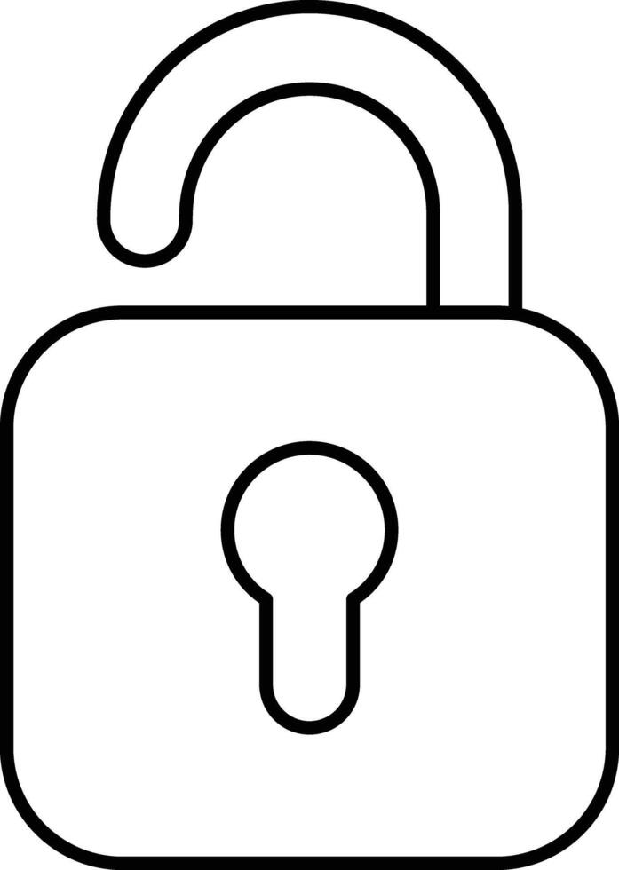Unlock User Interface Line Icons Pack and Illustrations vector