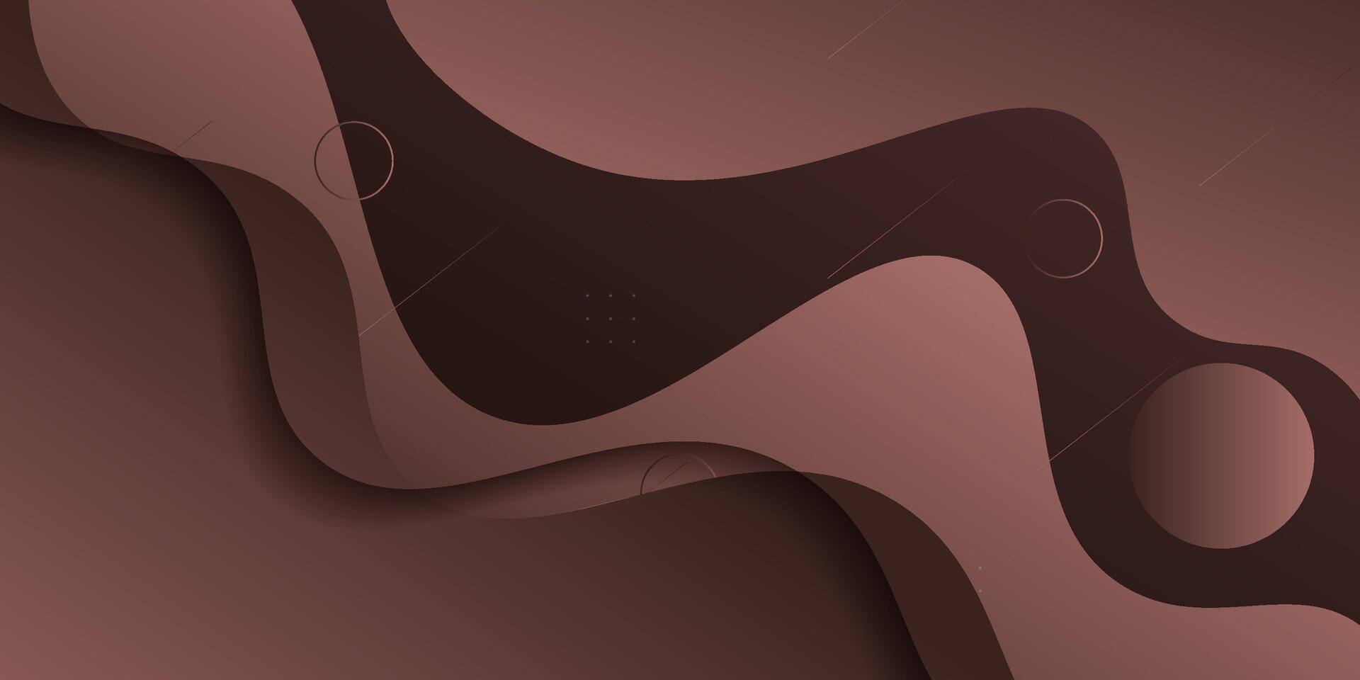 Dark brown dynamic abstract background with shadow. Creative premium gradient. Smart business design 3D cover. Eps10 vector