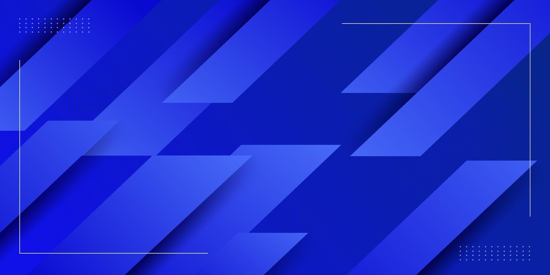 Abstract overlapping shapes on blue 3D background. Blue color pattern with lines. Eps10 vector