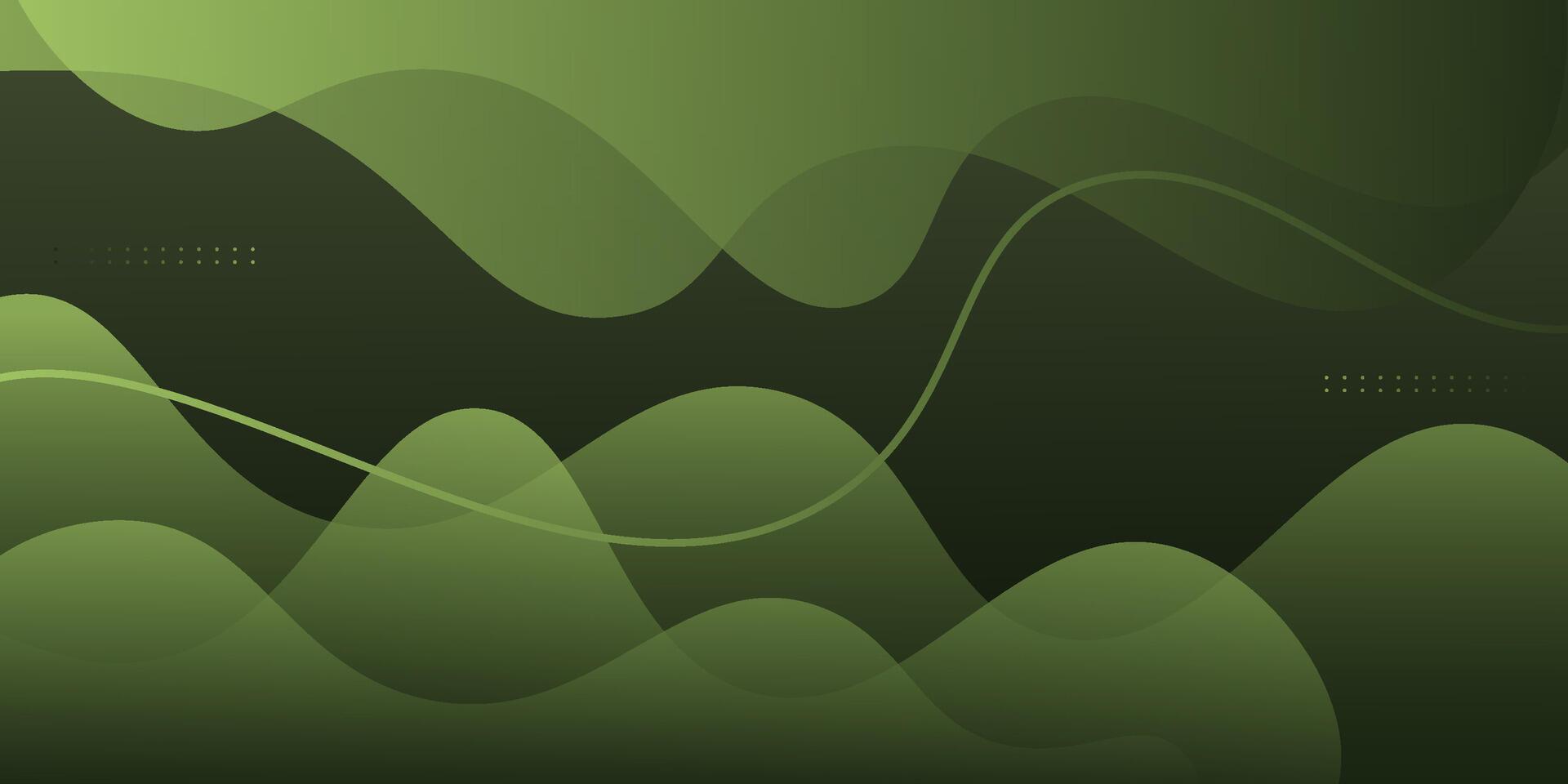 Abstract colorful green 3D background. Simple wave pattern geometric design. Eps10 vector