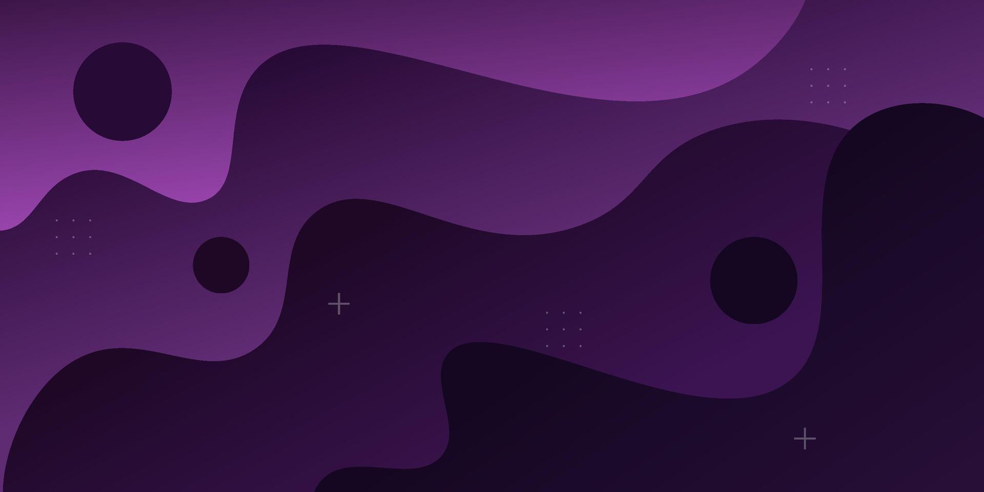 Dark purple geometric business banner design. Creative banner design with wave shape as template. Simple dark horizontal banner. eps10 vector