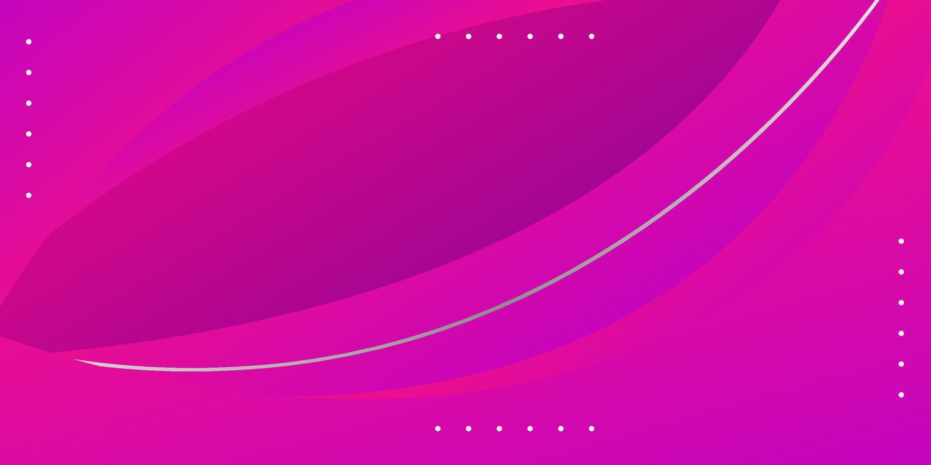 Simple pink geometric business banner design. Creative banner design with wave shape and lines on background. Simple horizontal banner. Eps10 vector