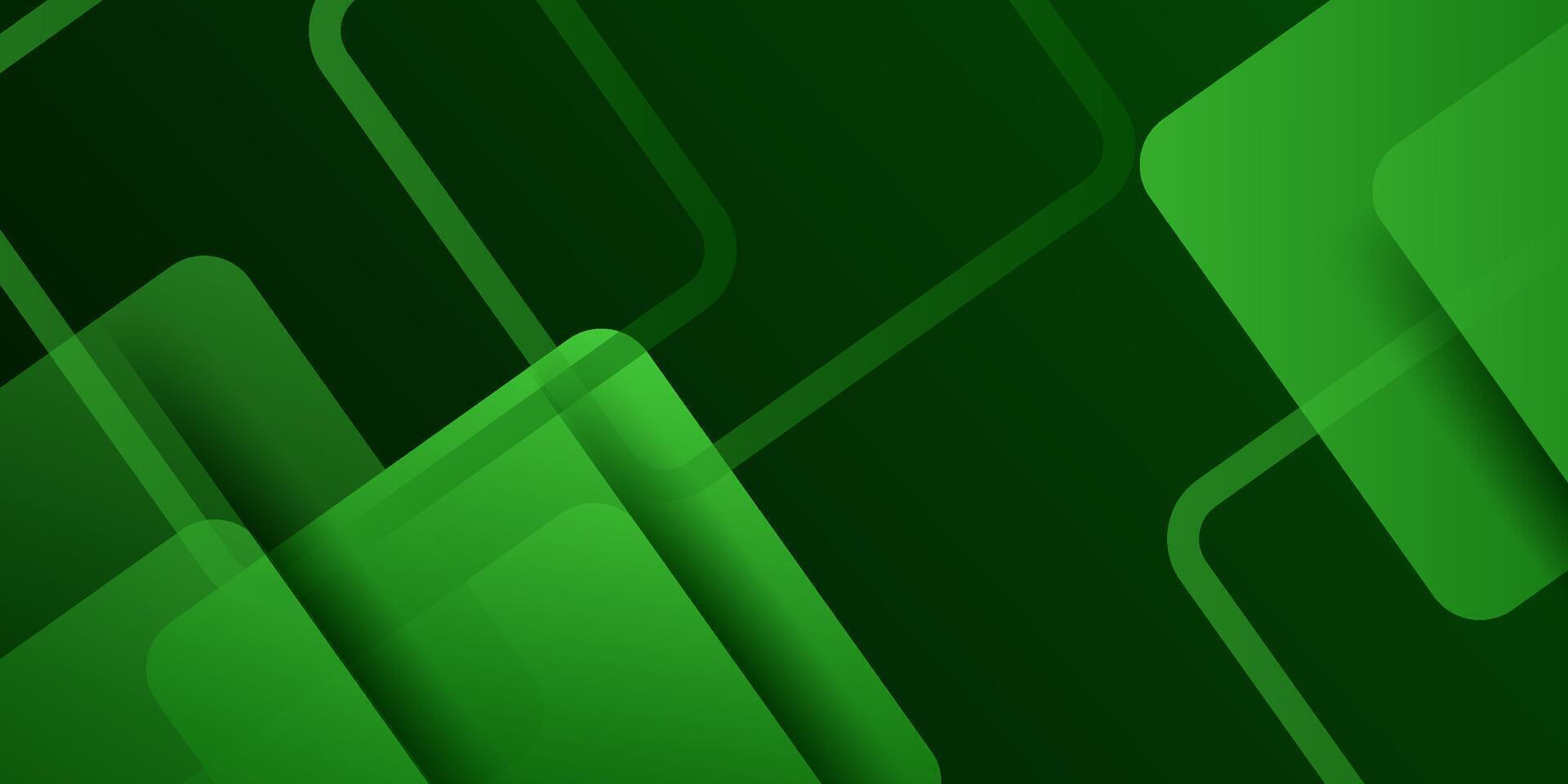 Green abstract 3D background with overlapping square shapes. Trendy illustration with overlapping patterns on the background. Smart design for your promotion. eps10 vector