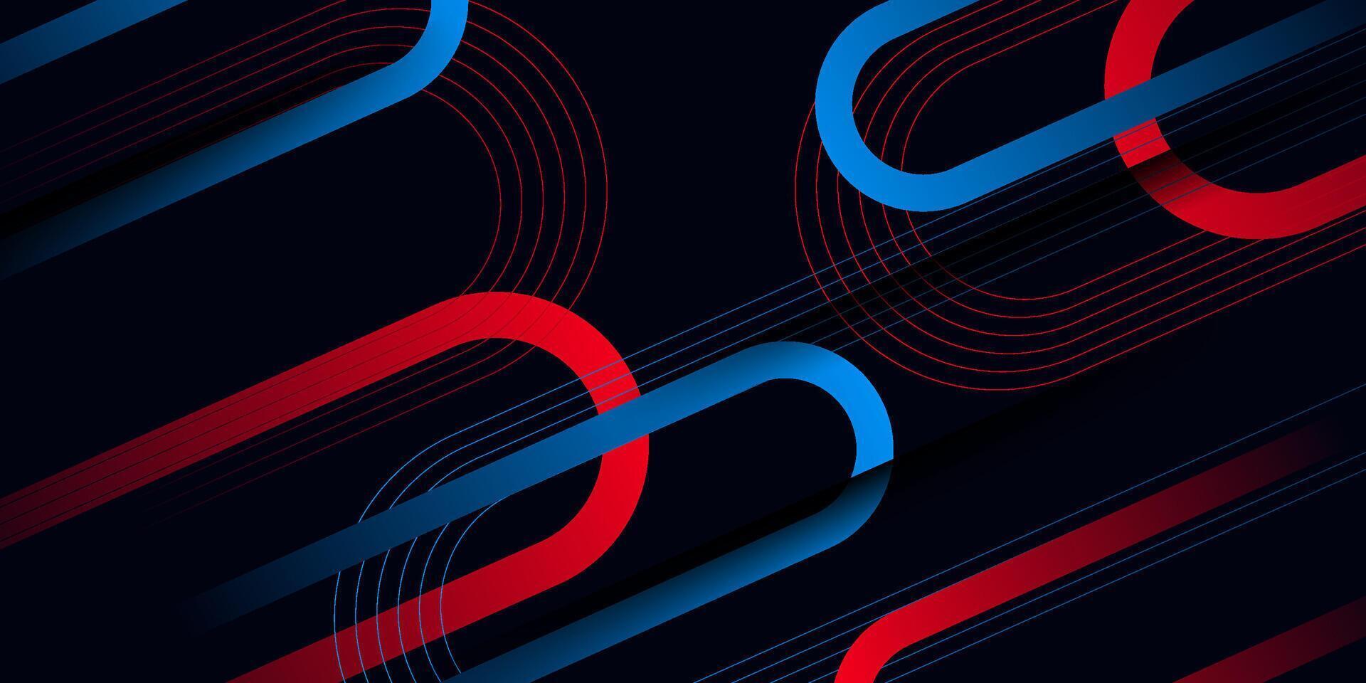 Abstract blue and red color frame 3D background. Overlapping squares with shadow and line pattern. eps10 vector
