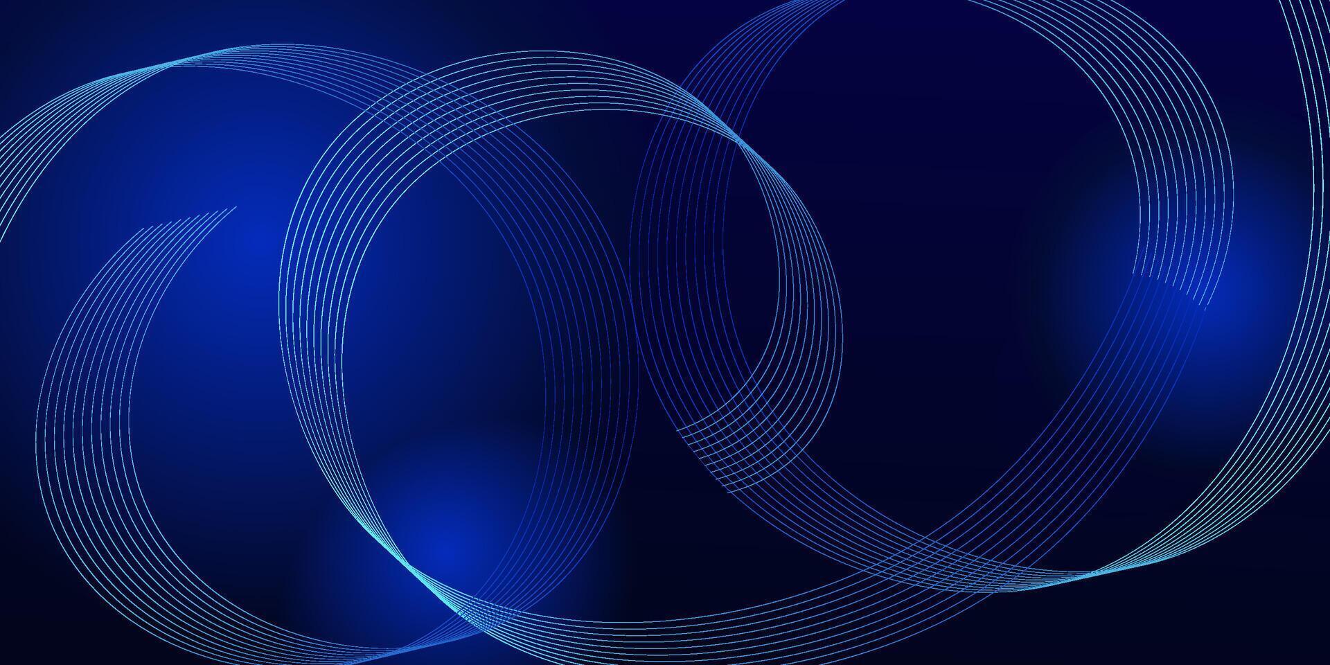 Modern abstract wavy lines in light blue on dark background. Glowing lines. Shiny moving lines design. Suitable for poster, banner, cover, website, flyer. eps10 vector