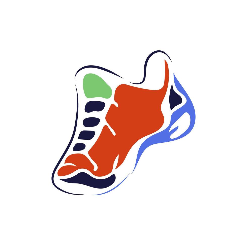 Basketball sneaker in flat design. Team player footwear silhouette. illustration isolated. vector