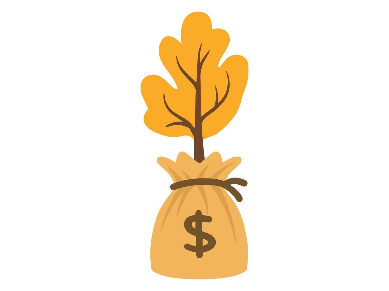 Tree Money Bag vector
