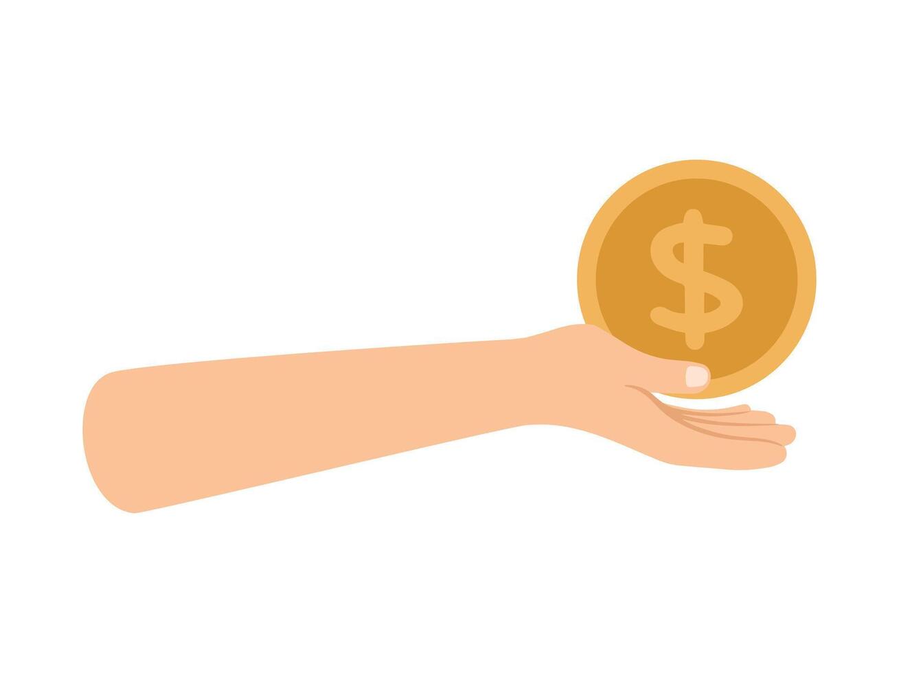 Hand Holding Money Background vector